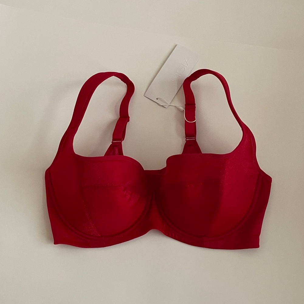 HSIA Starry Night Balconette Bra Lightly Lined Lightly Padded Red Size 36C